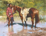 "Deeds of His Father" Howard Terpning Smallwork Canvas Edition